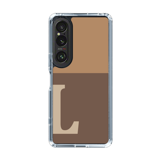 Slim Protection Case［ Original - initial two tone - L brown ］