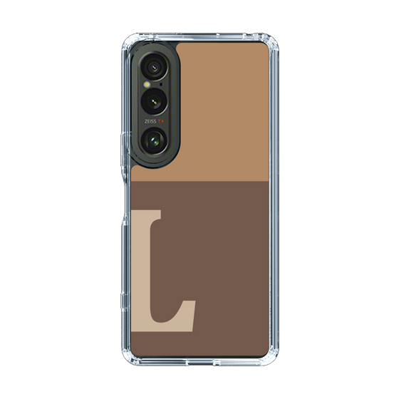 Slim Protection Case［ Original - initial two tone - L brown ］