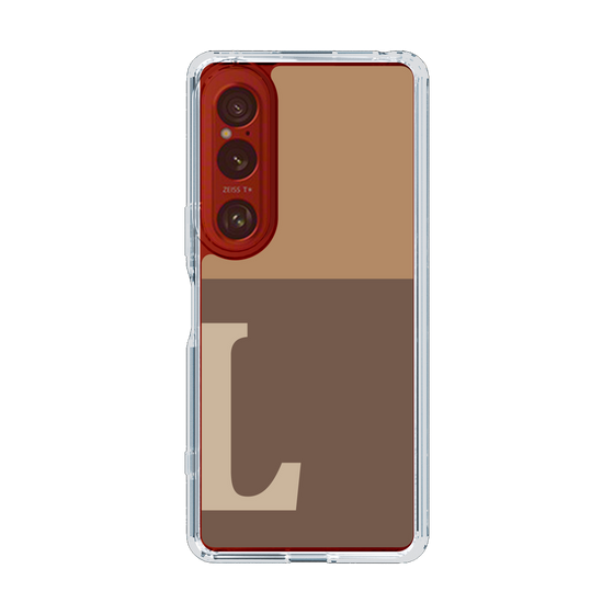 Slim Protection Case［ Original - initial two tone - L brown ］