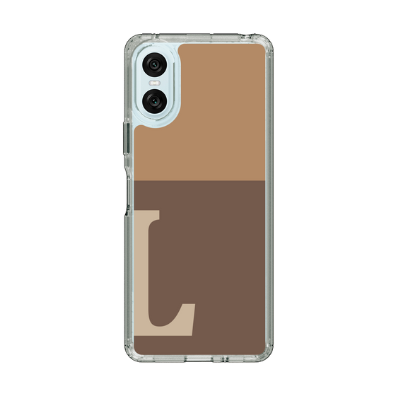 Slim Protection Case［ Original - initial two tone - L brown ］