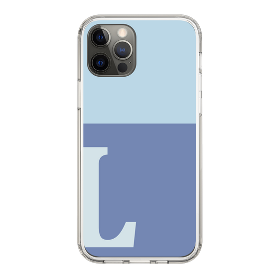 Slim Protection Case［ Original - initial two tone - L blue ］