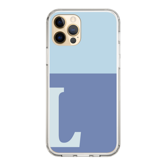 Slim Protection Case［ Original - initial two tone - L blue ］