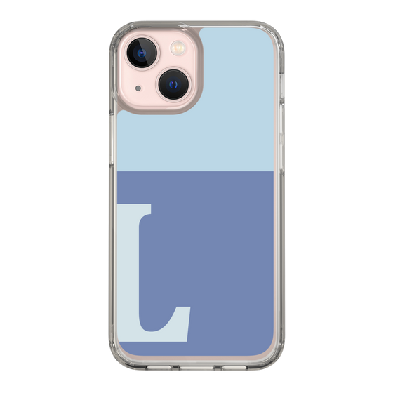 Slim Protection Case［ Original - initial two tone - L blue ］