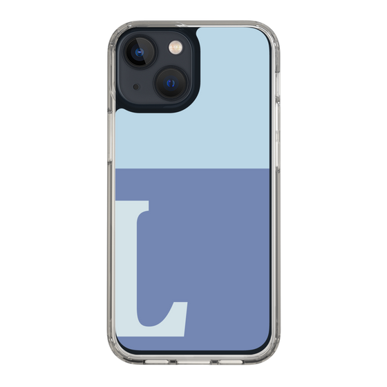 Slim Protection Case［ Original - initial two tone - L blue ］