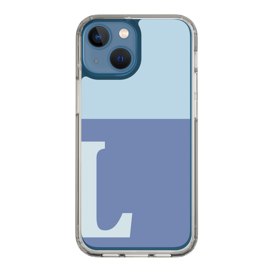 Slim Protection Case［ Original - initial two tone - L blue ］