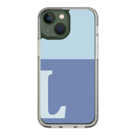Slim Protection Case［ Original - initial two tone - L blue ］