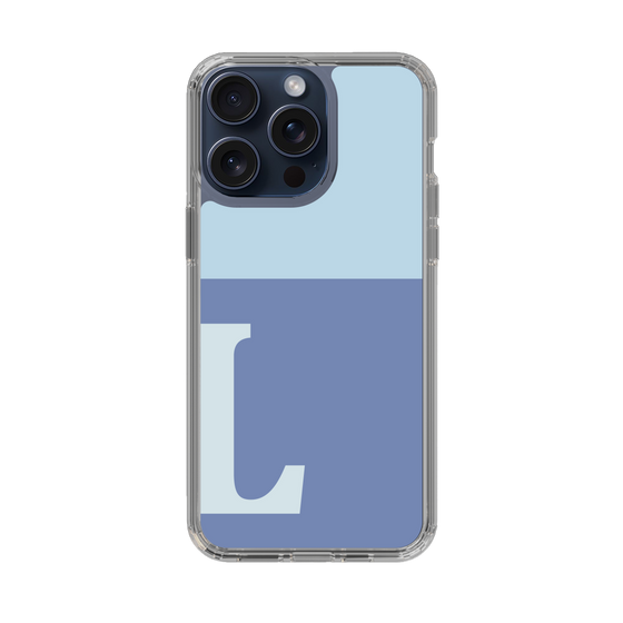 Slim Protection Case［ Original - initial two tone - L blue ］