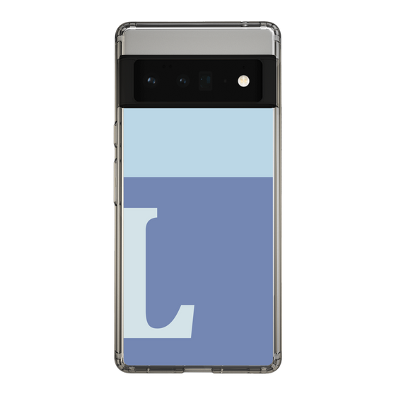 Slim Protection Case［ Original - initial two tone - L blue ］