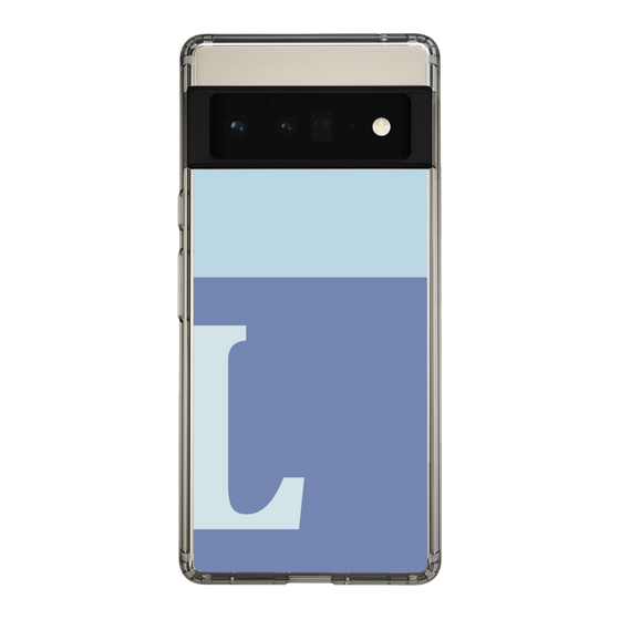 Slim Protection Case［ Original - initial two tone - L blue ］