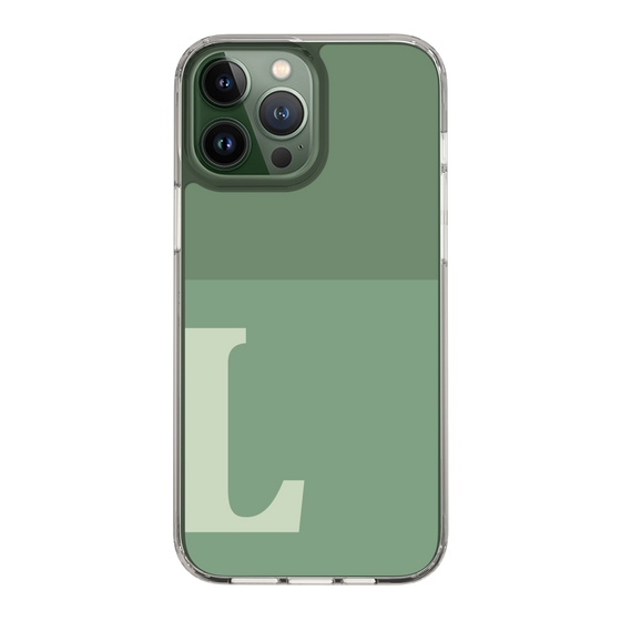 Slim Protection Case［ Original - initial two tone - L green ］