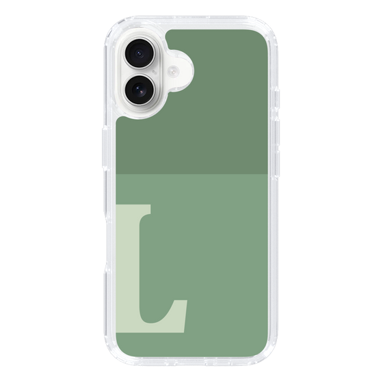 Slim Protection Case［ オリジナル - initial two tone - L green ］