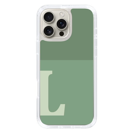 Slim Protection Case［ オリジナル - initial two tone - L green ］