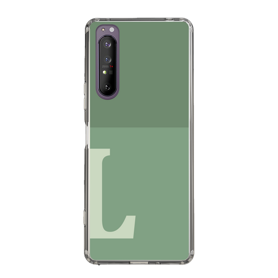 Slim Protection Case［ Original - initial two tone - L green ］