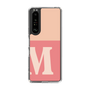 Slim Protection Case［ Original - initial two tone - M pink ］