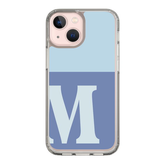 Slim Protection Case［ Original - initial two tone - M blue ］