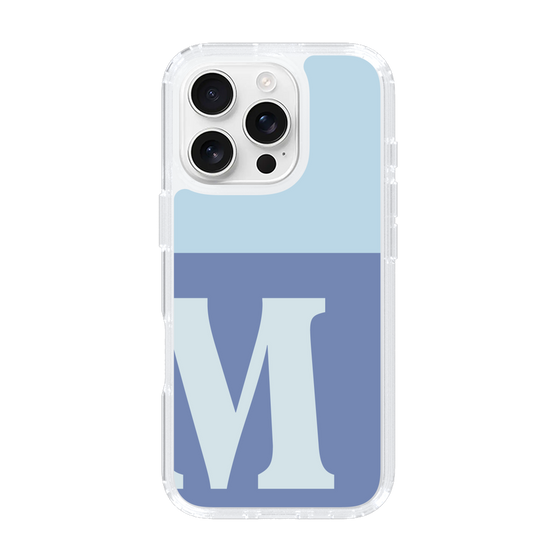 Slim Protection Case［ オリジナル - initial two tone - M blue ］