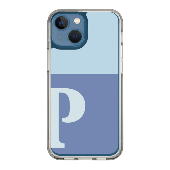 Slim Protection Case［ Original - initial two tone - P blue ］