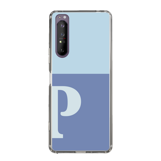 Slim Protection Case［ Original - initial two tone - P blue ］