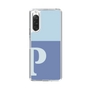 Slim Protection Case［ Original - initial two tone - P blue ］