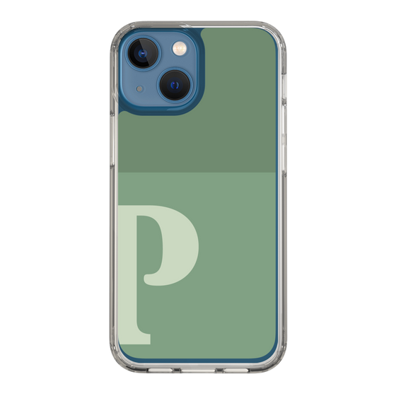 Slim Protection Case［ Original - initial two tone - P green ］