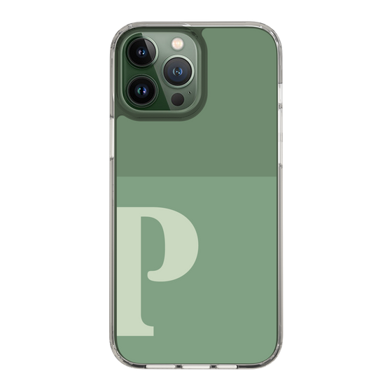 Slim Protection Case［ Original - initial two tone - P green ］