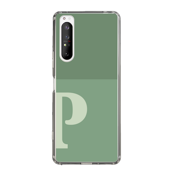 Slim Protection Case［ Original - initial two tone - P green ］