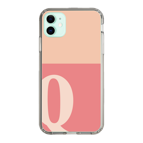 Slim Protection Case［ Original - initial two tone - Q pink ］