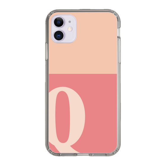 Slim Protection Case［ Original - initial two tone - Q pink ］