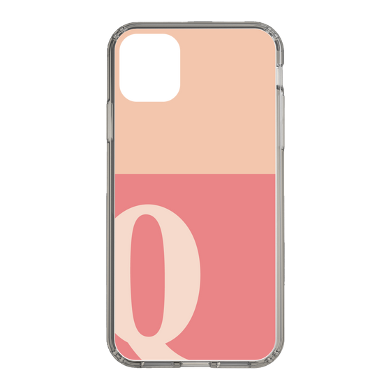 Slim Protection Case［ Original - initial two tone - Q pink ］