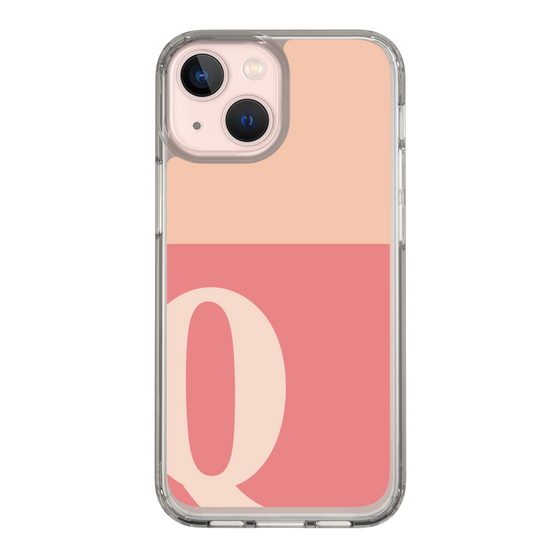 Slim Protection Case［ Original - initial two tone - Q pink ］
