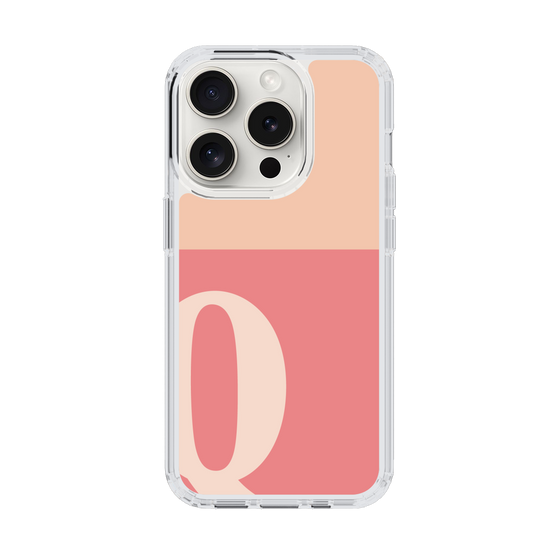 Slim Protection Case［ Original - initial two tone - Q pink ］