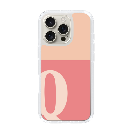 Slim Protection Case［ オリジナル - initial two tone - Q pink ］