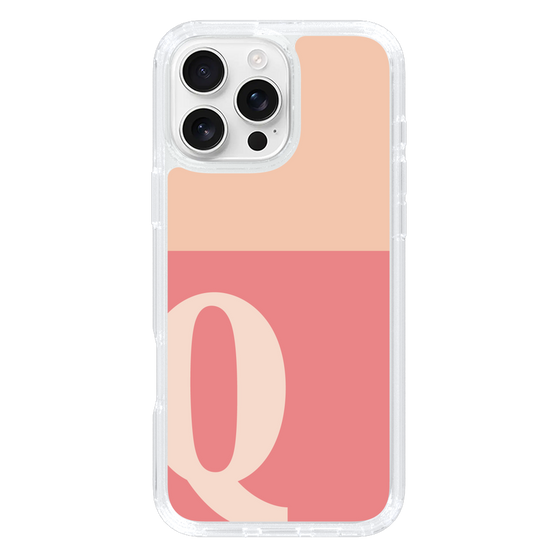 Slim Protection Case［ オリジナル - initial two tone - Q pink ］
