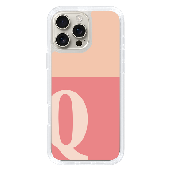 Slim Protection Case［ オリジナル - initial two tone - Q pink ］