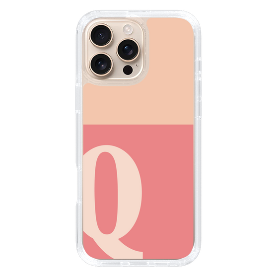 Slim Protection Case［ オリジナル - initial two tone - Q pink ］
