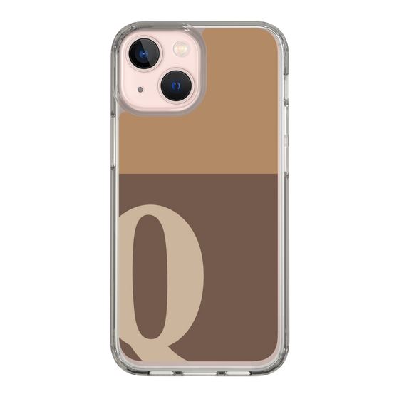 Slim Protection Case［ Original - initial two tone - Q brown ］