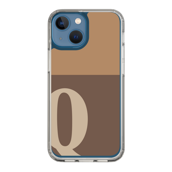 Slim Protection Case［ Original - initial two tone - Q brown ］