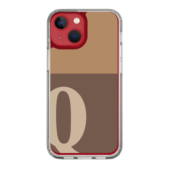 Slim Protection Case［ Original - initial two tone - Q brown ］