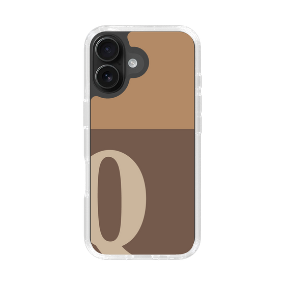 Slim Protection Case［ オリジナル - initial two tone - Q brown ］