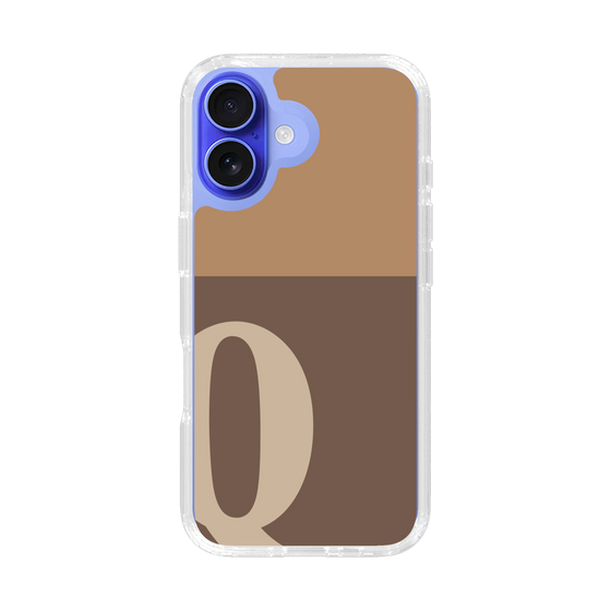 Slim Protection Case［ オリジナル - initial two tone - Q brown ］