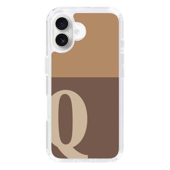 Slim Protection Case［ オリジナル - initial two tone - Q brown ］