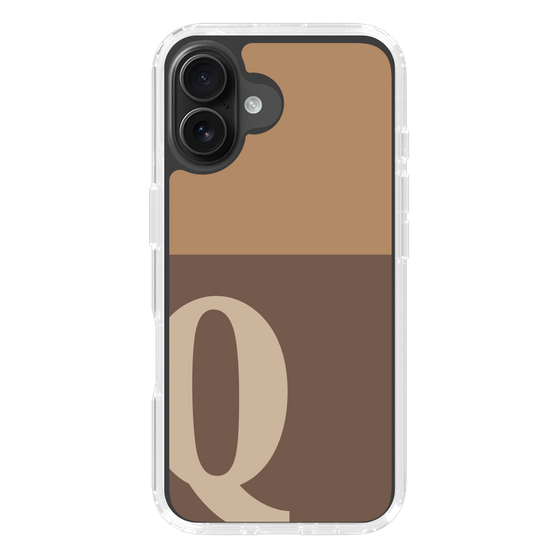 Slim Protection Case［ オリジナル - initial two tone - Q brown ］