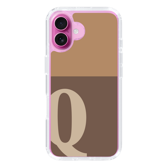 Slim Protection Case［ オリジナル - initial two tone - Q brown ］