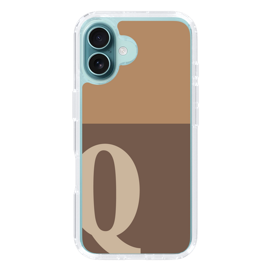 Slim Protection Case［ オリジナル - initial two tone - Q brown ］
