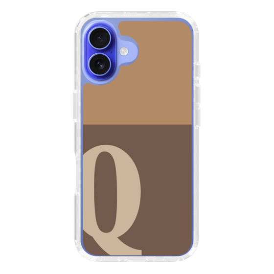 Slim Protection Case［ オリジナル - initial two tone - Q brown ］