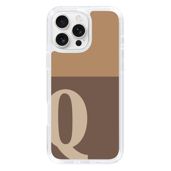 Slim Protection Case［ オリジナル - initial two tone - Q brown ］