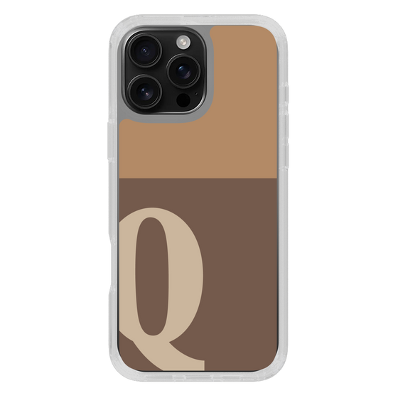 Slim Protection Case［ オリジナル - initial two tone - Q brown ］