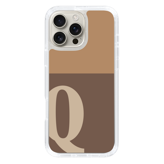 Slim Protection Case［ オリジナル - initial two tone - Q brown ］