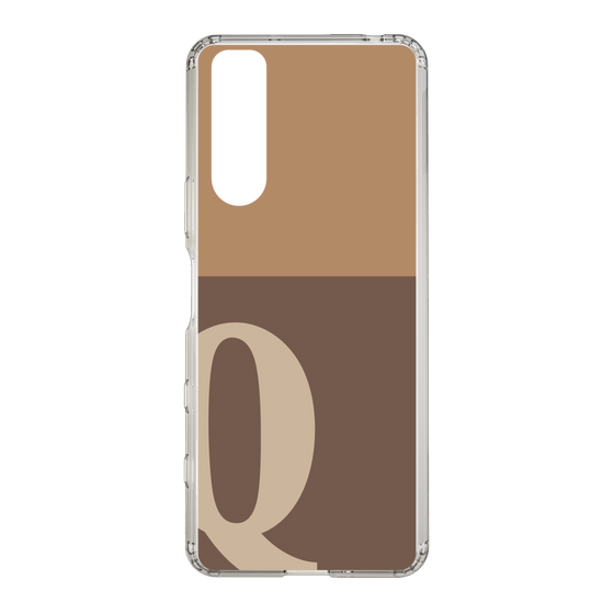 Slim Protection Case［ Original - initial two tone - Q brown ］