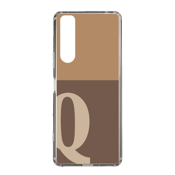Slim Protection Case［ Original - initial two tone - Q brown ］